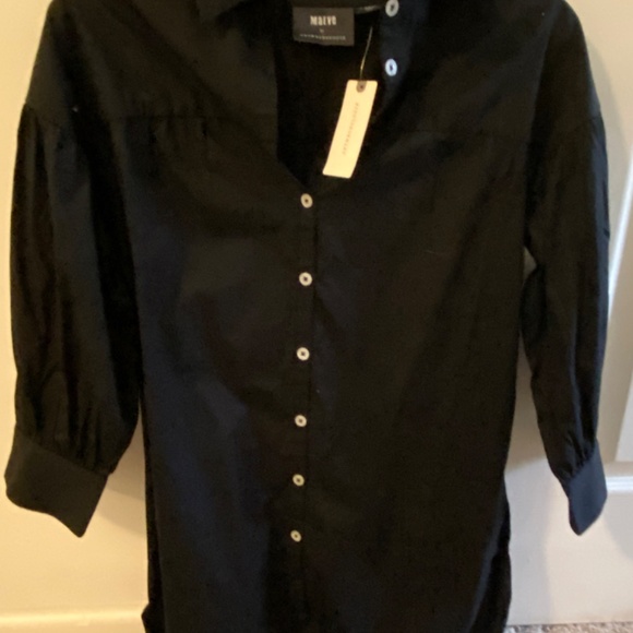 Anthropologie Maeve poplin button down top XS NWT - Picture 3 of 3